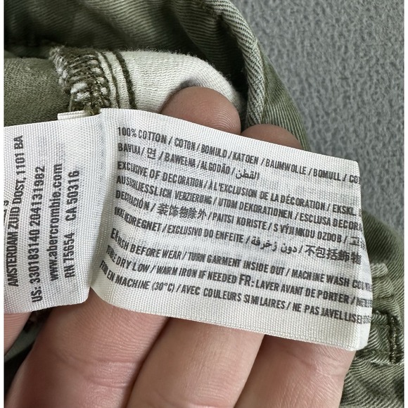 Hollister Pants Mens 28x30 Green Woodland Camo Button Fly Distressed Y2K - Picture 10 of 10